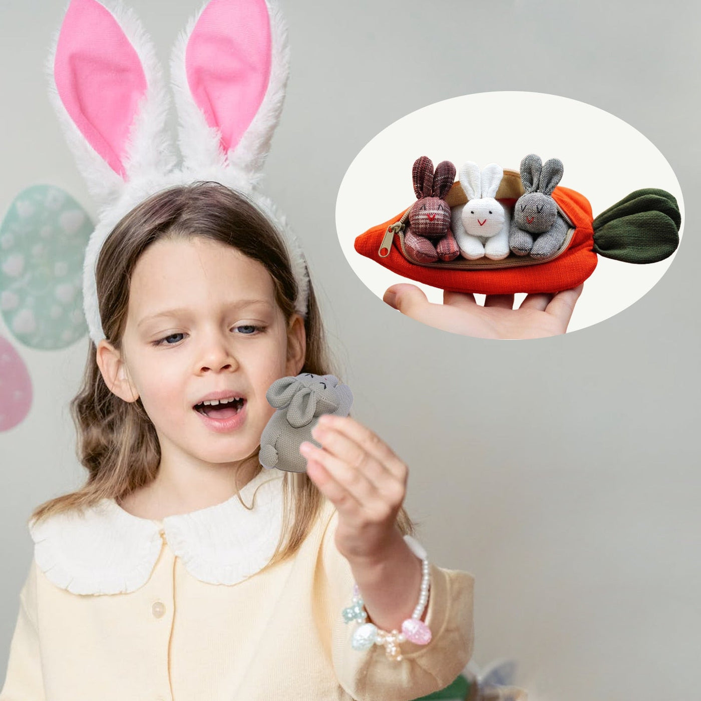 Oster Rüebli mit Mini Bunnies - Kindergeschenk - Lily Coco